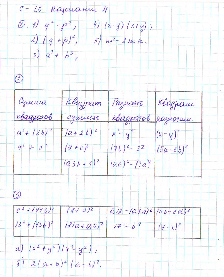 Ответ к задаче № С-36 - Дидактические материалы, гдз по алгебре 7 класс