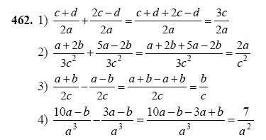 Ответ к задаче № 462 - Ш.А Алимов, гдз по алгебре 7 класс