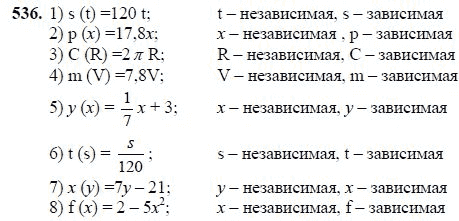 Ответ к задаче № 536 - Ш.А Алимов, гдз по алгебре 7 класс