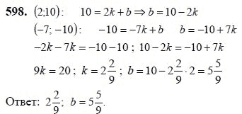 Ответ к задаче № 598 - Ш.А Алимов, гдз по алгебре 7 класс