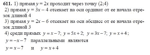 Ответ к задаче № 611 - Ш.А Алимов, гдз по алгебре 7 класс
