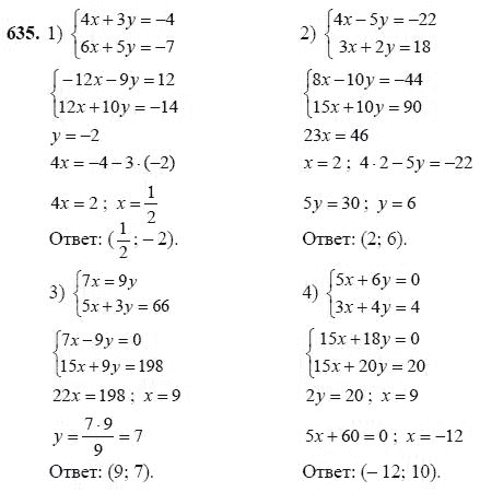 Ответ к задаче № 635 - Ш.А Алимов, гдз по алгебре 7 класс