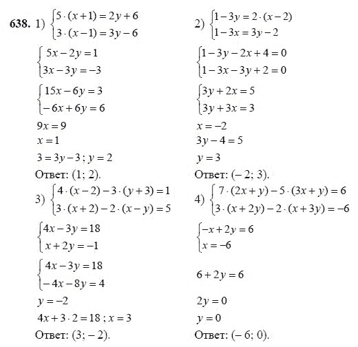 Ответ к задаче № 638 - Ш.А Алимов, гдз по алгебре 7 класс