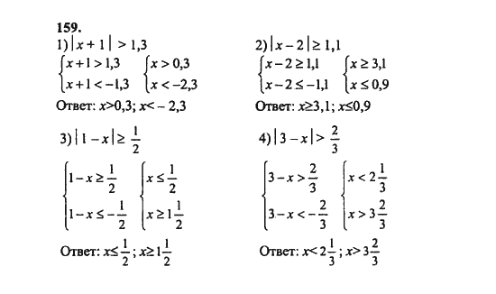 Ответ к задаче № 159 - Ш.А. Алимов, гдз по алгебре 8 класс
