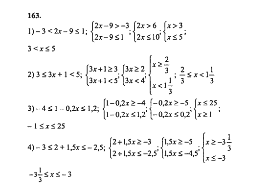 Ответ к задаче № 163 - Ш.А. Алимов, гдз по алгебре 8 класс
