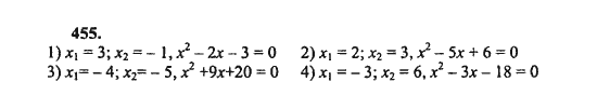 Ответ к задаче № 455 - Ш.А. Алимов, гдз по алгебре 8 класс
