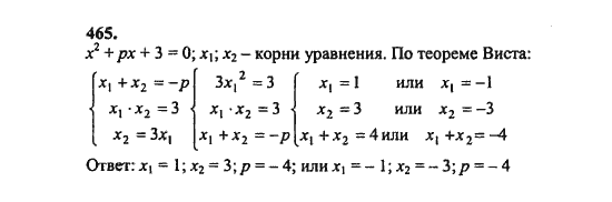 Ответ к задаче № 465 - Ш.А. Алимов, гдз по алгебре 8 класс
