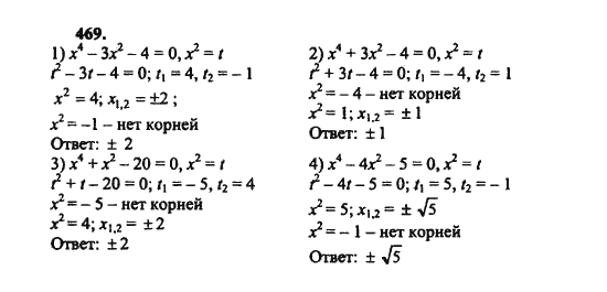 Ответ к задаче № 469 - Ш.А. Алимов, гдз по алгебре 8 класс Ответ к задаче № 469 - Ш.А. Алимов, гдз по алгебре 8 класс