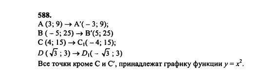 Ответ к задаче № 588 - Ш.А. Алимов, гдз по алгебре 8 класс