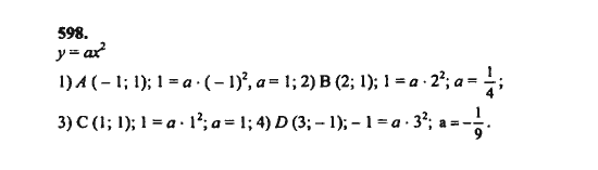 Ответ к задаче № 598 - Ш.А. Алимов, гдз по алгебре 8 класс