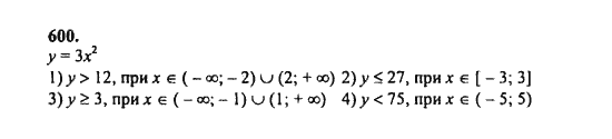 Ответ к задаче № 600 - Ш.А. Алимов, гдз по алгебре 8 класс
