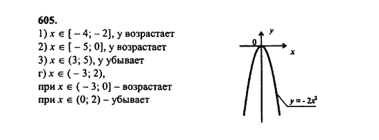 Ответ к задаче № 605 - Ш.А. Алимов, гдз по алгебре 8 класс