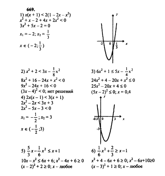 Ответ к задаче № 669 - Ш.А. Алимов, гдз по алгебре 8 класс