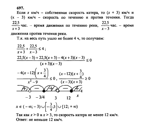 Ответ к задаче № 697 - Ш.А. Алимов, гдз по алгебре 8 класс