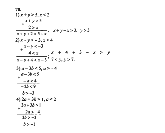 Ответ к задаче № 70 - Ш.А. Алимов, гдз по алгебре 8 класс