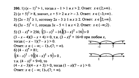 Ответ к задаче № 200 - Ш.А. Алимов, гдз по алгебре 9 класс