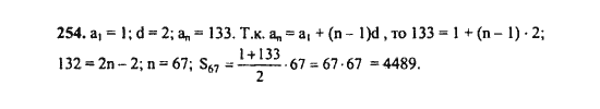 Ответ к задаче № 254 - Ш.А. Алимов, гдз по алгебре 9 класс