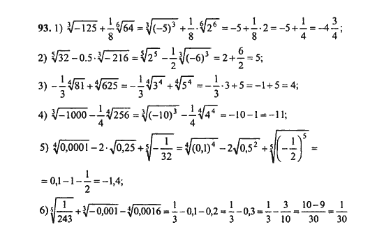 Ответ к задаче № 93 - Ш.А. Алимов, гдз по алгебре 9 класс