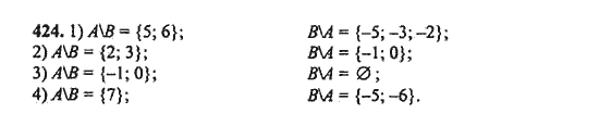 Ответ к задаче № 424 - Ш.А. Алимов, гдз по алгебре 9 класс