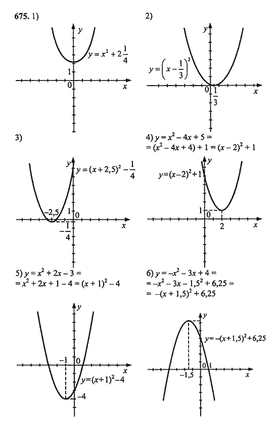 Ответ к задаче № 675 - Ш.А. Алимов, гдз по алгебре 9 класс