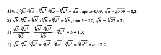 Ответ к задаче № 124 - Ш.А. Алимов, гдз по алгебре 9 класс