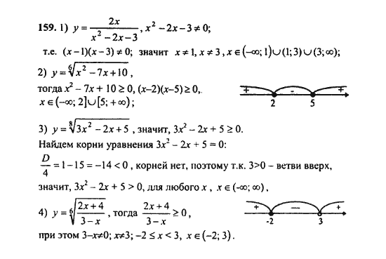 Ответ к задаче № 159 - Ш.А. Алимов, гдз по алгебре 9 класс