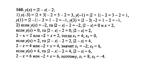 Ответ к задаче № 160 - Ш.А. Алимов, гдз по алгебре 9 класс