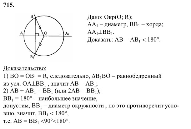 Ответ к задаче № 715 - Л.С.Атанасян, гдз по геометрии 8 класс