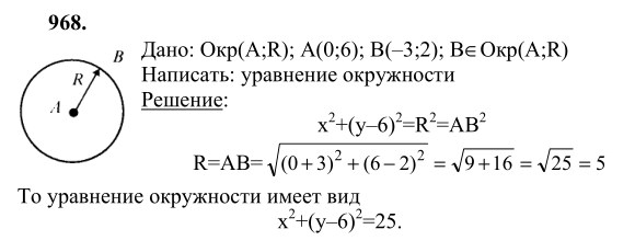 Ответ к задаче № 968 - Л.С.Атанасян, гдз по геометрии 9 класс