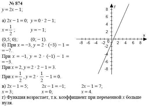 Ответ к задаче № 874 - А.Г. Мордкович, Т.Н. Мишустина, Е.Е. Тульчинская, гдз по алгебре 7 класс