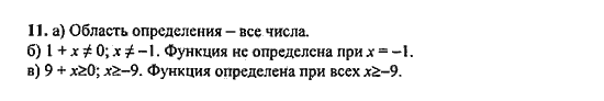 Ответ к задаче № 11 - Ю.Н. Макарычев, гдз по алгебре 9 класс