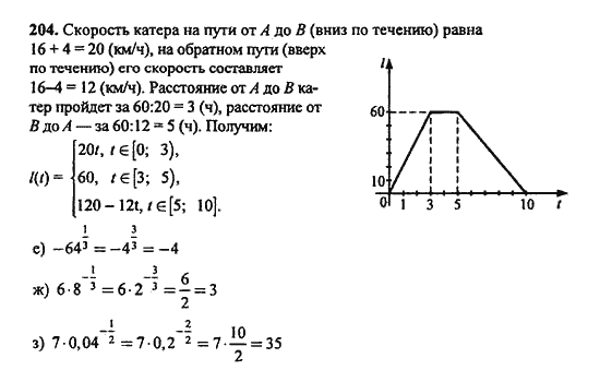 Ответ к задаче № 204 - Ю.Н. Макарычев, гдз по алгебре 9 класс