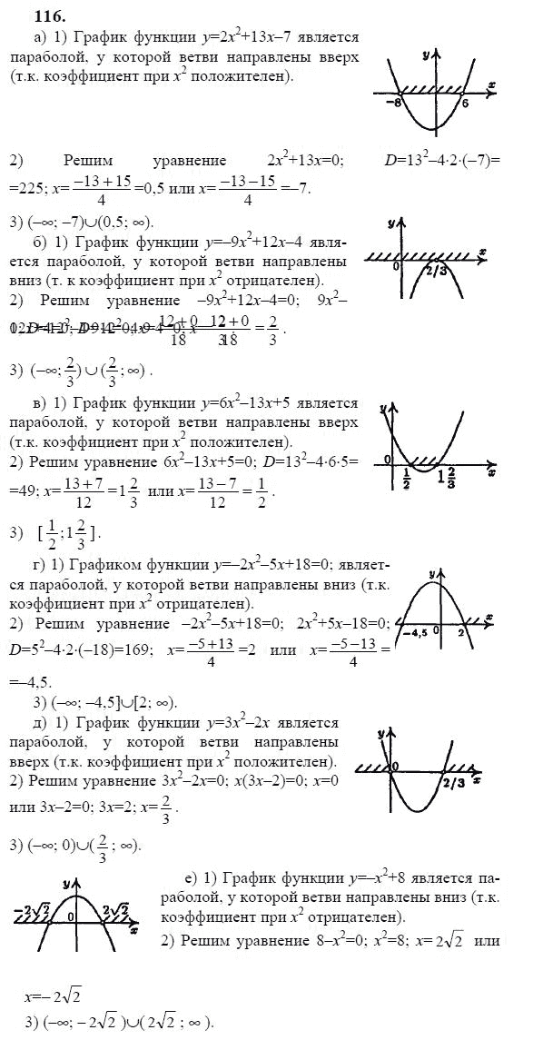 Ответ к задаче № 116 - Ю.Н. Макарычев, гдз по алгебре 9 класс