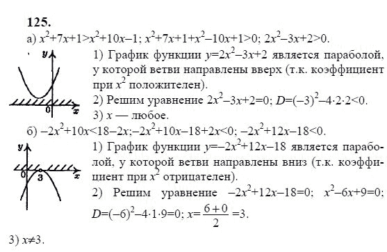 Ответ к задаче № 125 - Ю.Н. Макарычев, гдз по алгебре 9 класс