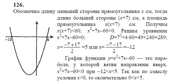 Ответ к задаче № 126 - Ю.Н. Макарычев, гдз по алгебре 9 класс