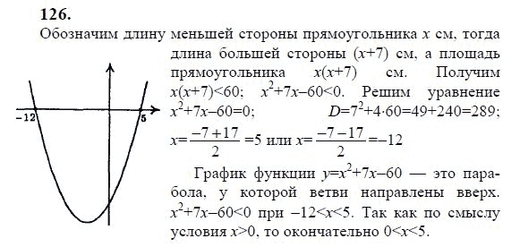 Ответ к задаче № 126 - Ю.Н. Макарычев, гдз по алгебре 9 класс Ответ к задаче № 126 - Ю.Н. Макарычев, гдз по алгебре 9 класс