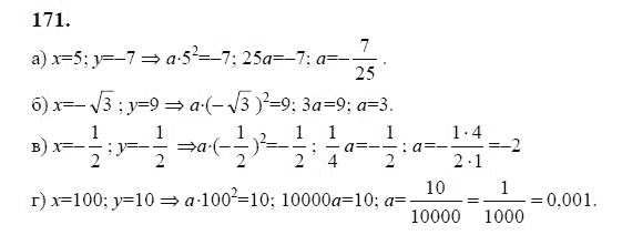 Ответ к задаче № 171 - Ю.Н. Макарычев, гдз по алгебре 9 класс