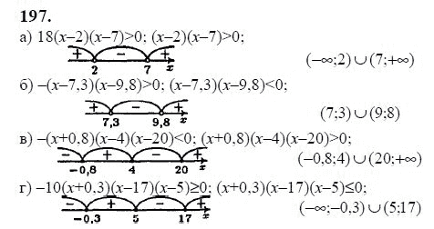 Ответ к задаче № 197 - Ю.Н. Макарычев, гдз по алгебре 9 класс