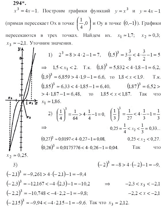 Ответ к задаче № 294 - Ю.Н. Макарычев, гдз по алгебре 9 класс
