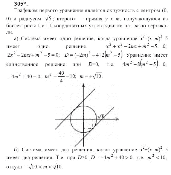 Ответ к задаче № 305 - Ю.Н. Макарычев, гдз по алгебре 9 класс Ответ к задаче № 305 - Ю.Н. Макарычев, гдз по алгебре 9 класс