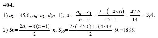 Ответ к задаче № 404 - Ю.Н. Макарычев, гдз по алгебре 9 класс