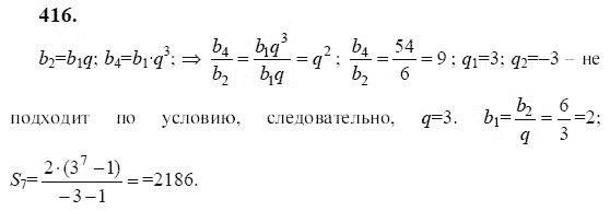 Ответ к задаче № 416 - Ю.Н. Макарычев, гдз по алгебре 9 класс Ответ к задаче № 416 - Ю.Н. Макарычев, гдз по алгебре 9 класс