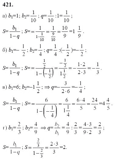 Ответ к задаче № 421 - Ю.Н. Макарычев, гдз по алгебре 9 класс