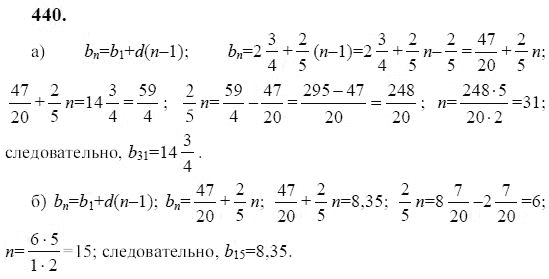 Ответ к задаче № 440 - Ю.Н. Макарычев, гдз по алгебре 9 класс Ответ к задаче № 440 - Ю.Н. Макарычев, гдз по алгебре 9 класс