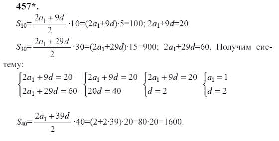 Ответ к задаче № 457 - Ю.Н. Макарычев, гдз по алгебре 9 класс