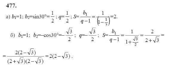 Ответ к задаче № 477 - Ю.Н. Макарычев, гдз по алгебре 9 класс