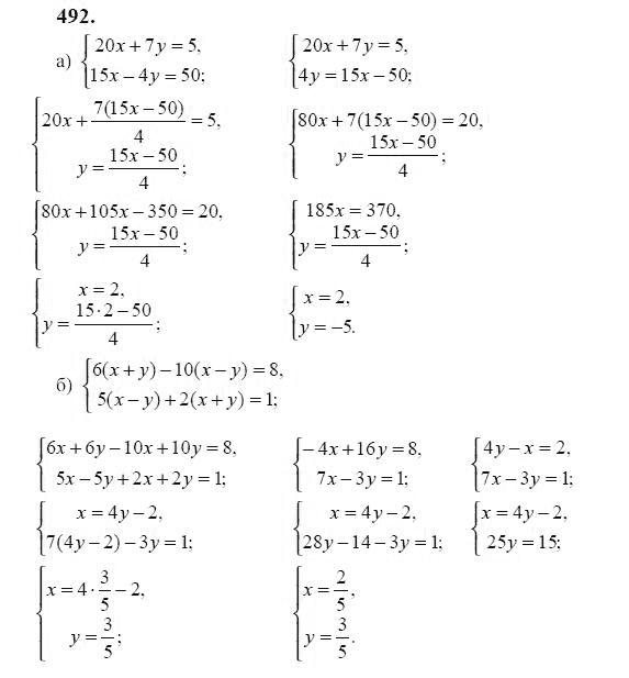 Ответ к задаче № 492 - Ю.Н. Макарычев, гдз по алгебре 9 класс