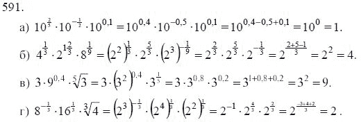 Ответ к задаче № 591 - Ю.Н. Макарычев, гдз по алгебре 9 класс