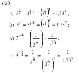 Ответ к задаче № 600 - Ю.Н. Макарычев, гдз по алгебре 9 класс