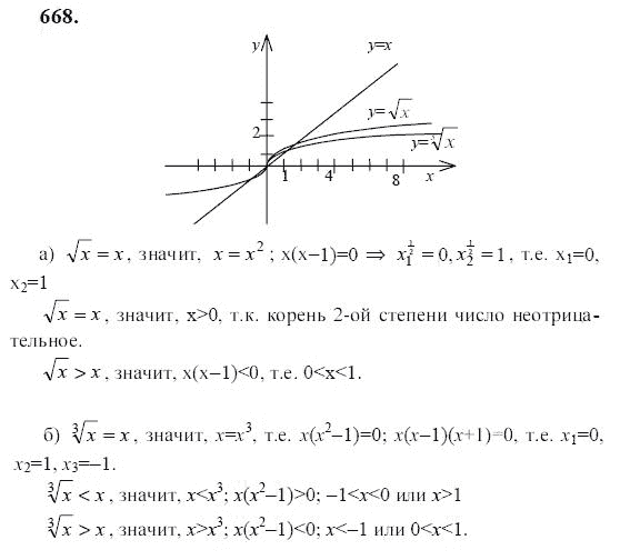 Ответ к задаче № 668 - Ю.Н. Макарычев, гдз по алгебре 9 класс